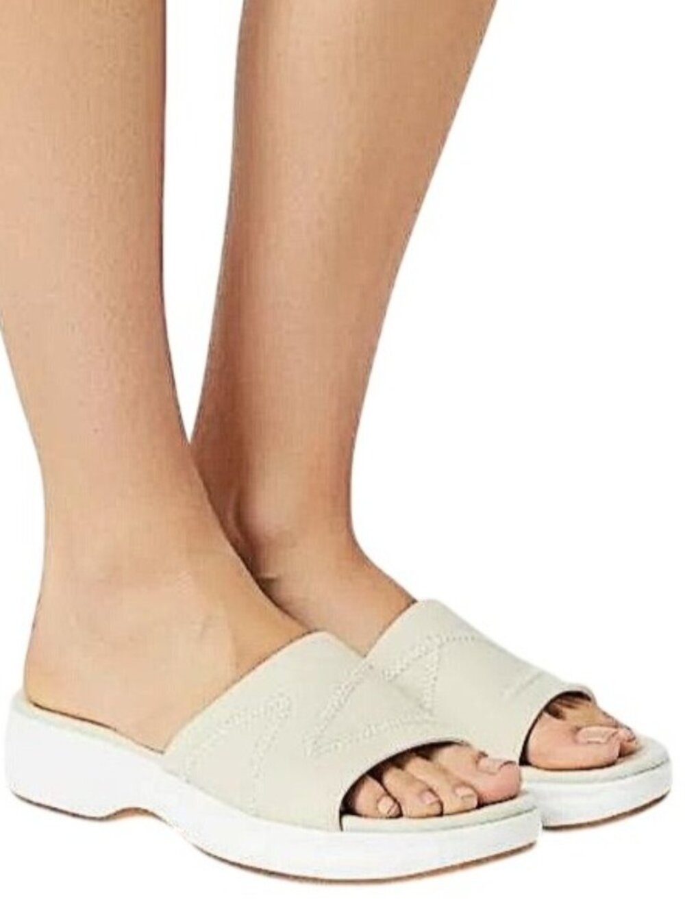 Keds Pure Fit Beige Canvas Slip-On Slide Sandals Oasis Stone Women's Size 9.5